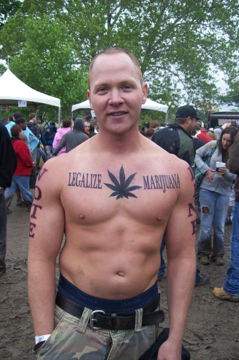 cannabis tattoos. Marijuana leaf. JEFFERSON CITY